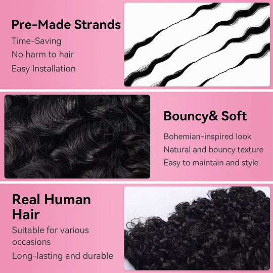 Burmese Curly Crochet Human Hair