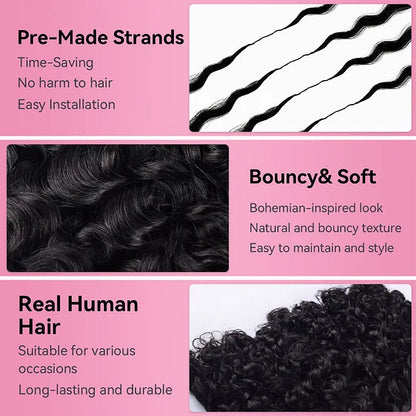Burmese Curly Crochet Human Hair