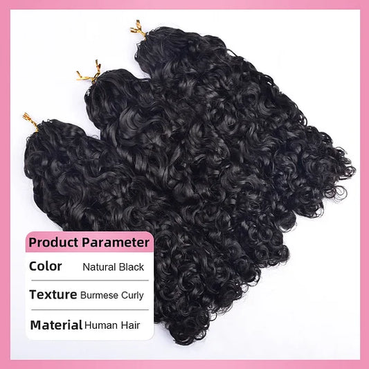 Burmese Curly Crochet Human Hair