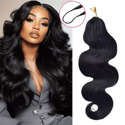 Body Wave Crochet Human Hair Pre Loop Extensions