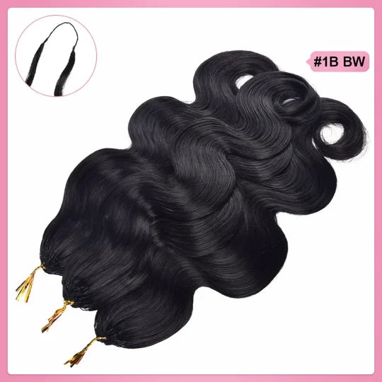 Body Wave Crochet Human Hair Pre Loop Extensions