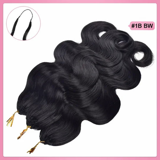 Body Wave Crochet Human Hair Pre Loop Extensions